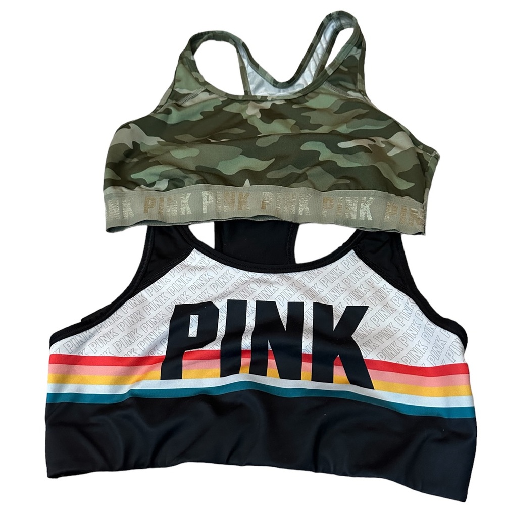 PINK Victoria Secret Sports Bras Bundle of 2 Large